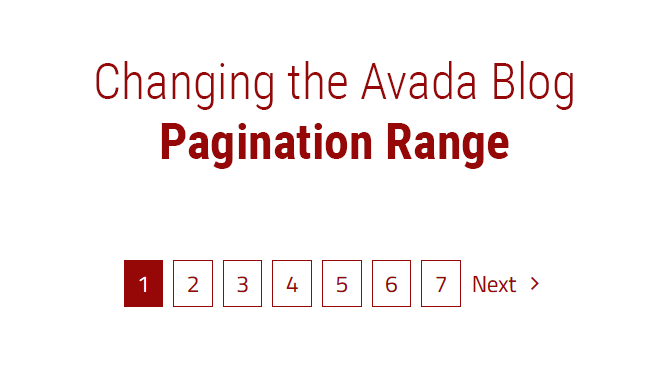 Avada Pagination Range